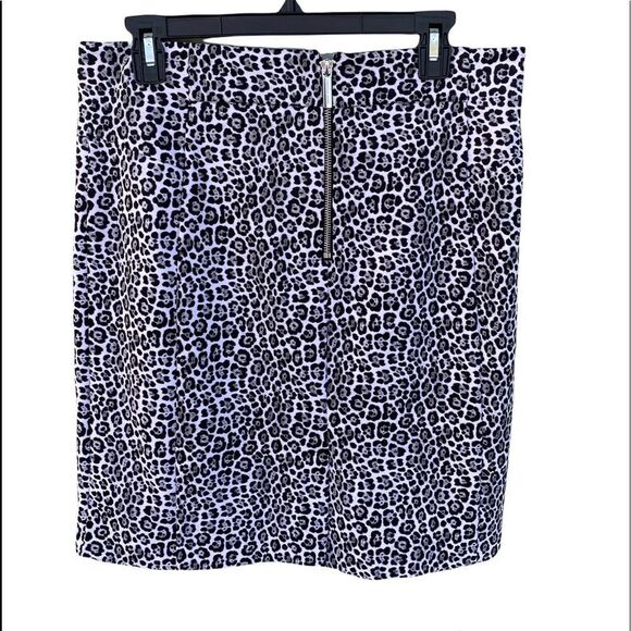Michael Michael Kors Sz L Leopard Lined Skirt - Picture 1 of 7